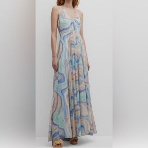 Elegant Multicolor Maxi Dress